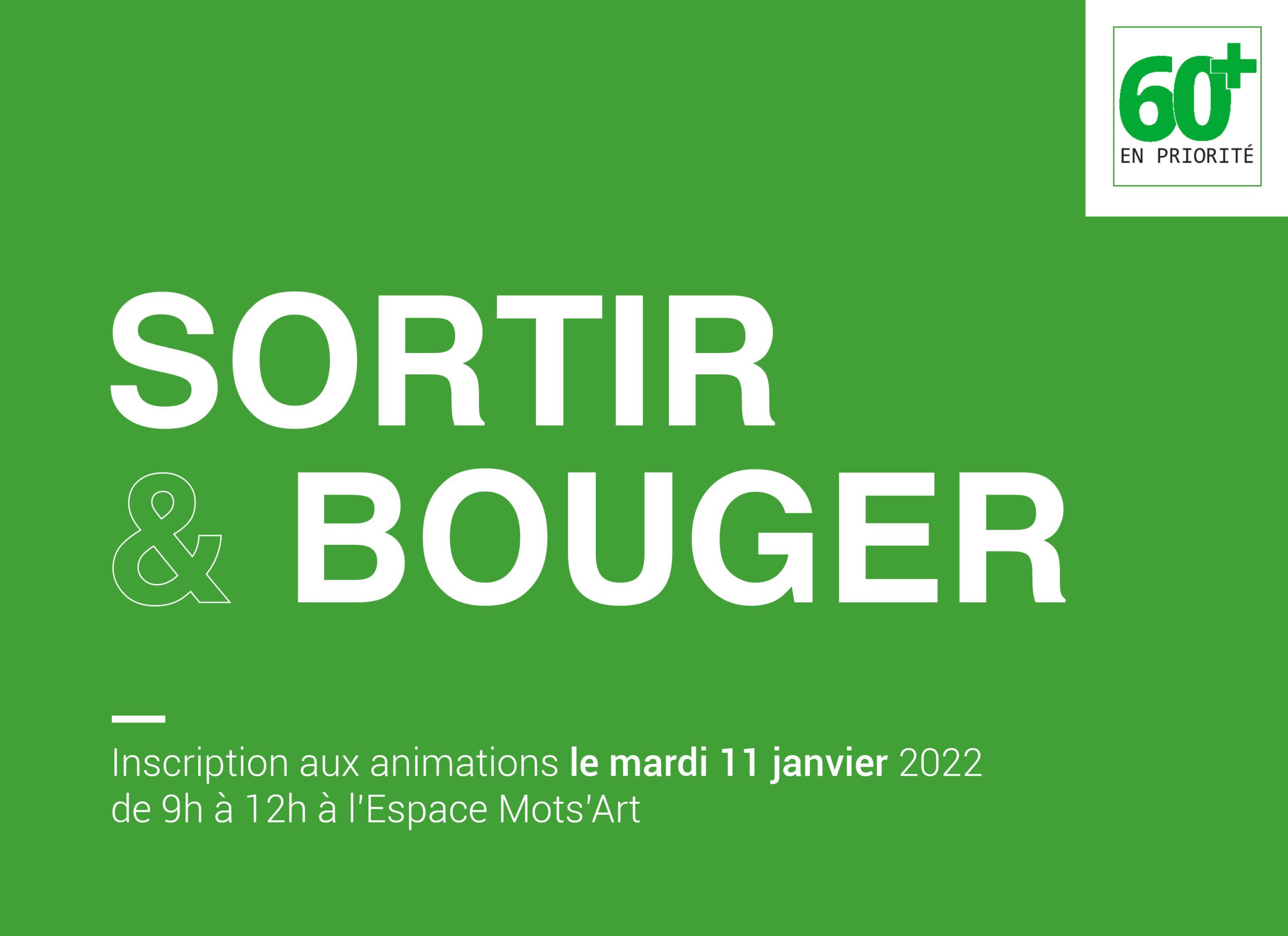 Sortir&Bouger : inscriptions aux animations le mardi 11 janvier