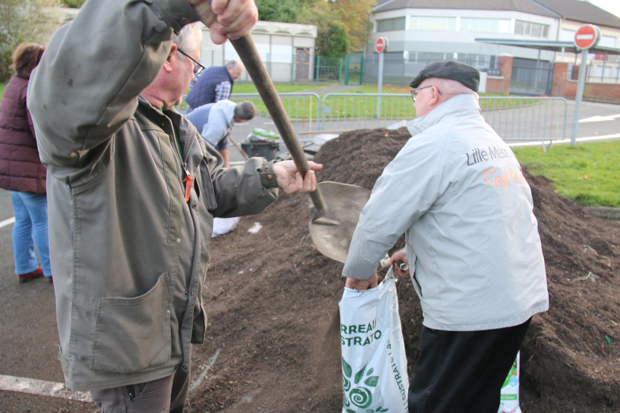 Distribution de compost