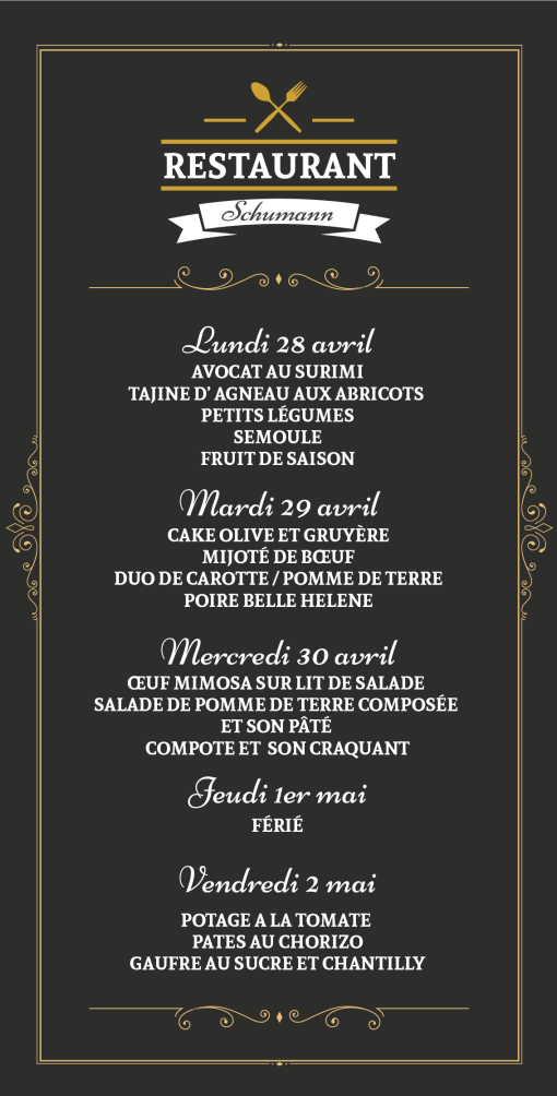 Menus 2804 - 0205